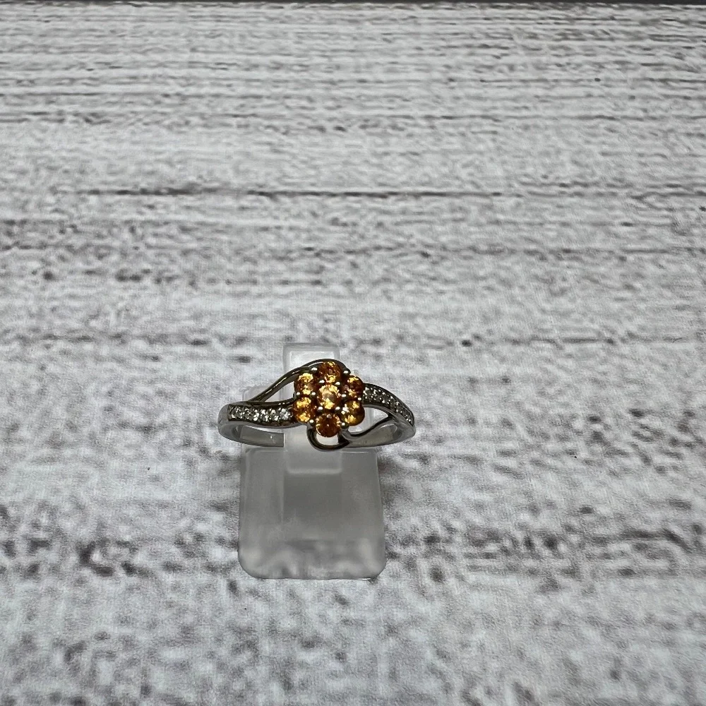 ORANGE SAPPHIRE RING (090) - Picture 5 of 7